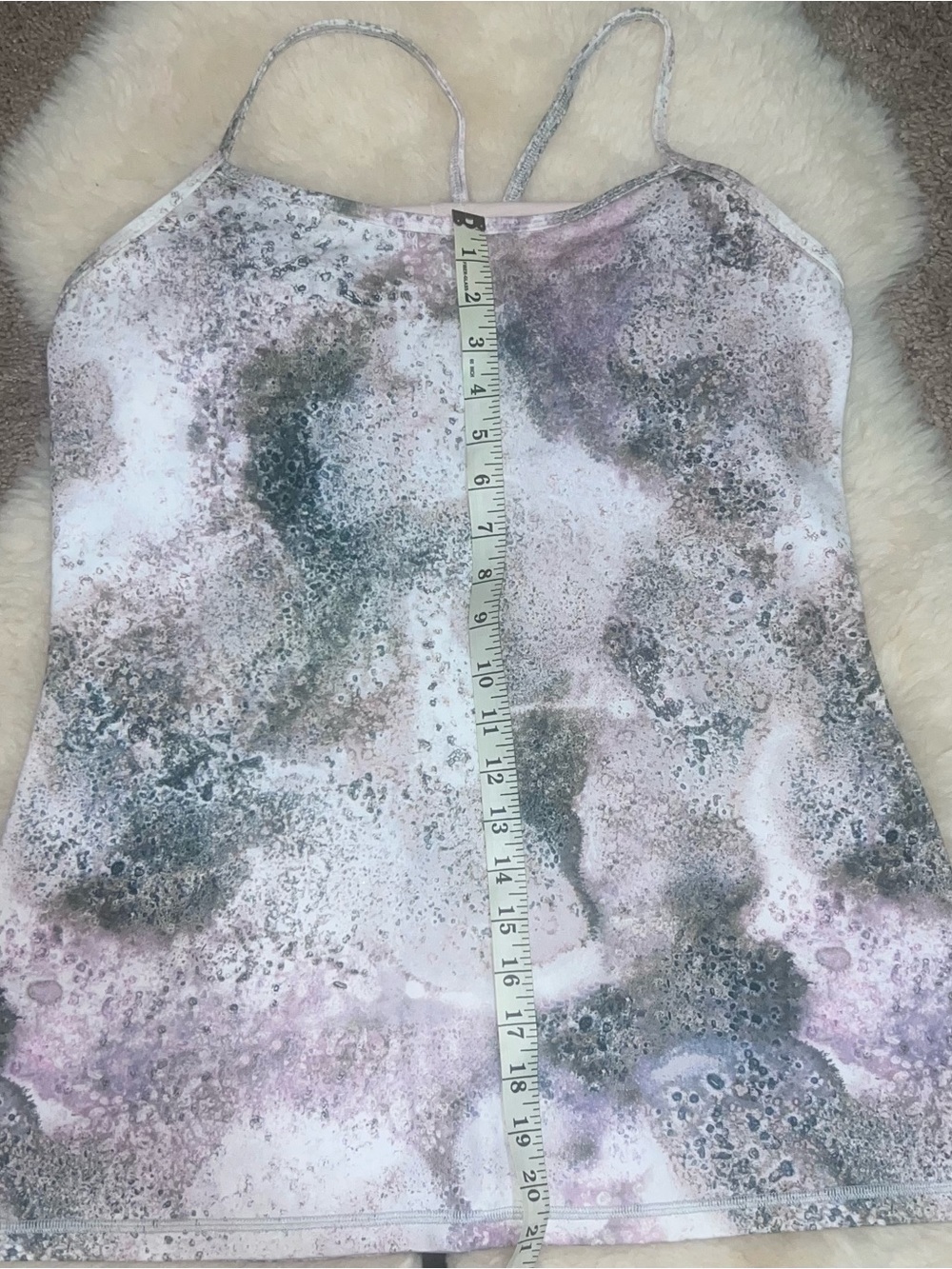 lululemon athletica Abstract Spray-Print Camisole - Pink, Green Size 12